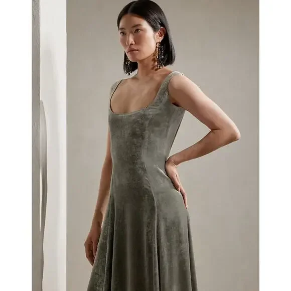 Ralph Lauren Collection Purple Label Velvet Ball Gown Evening Dress Metallic $5K